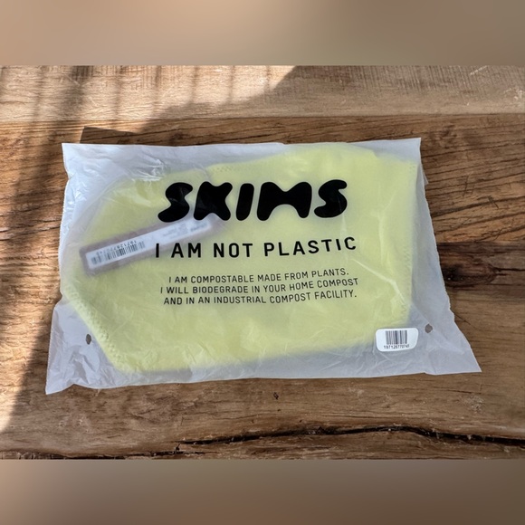 SOLD OUT ~ NEW IN POLY Skims Recycled Swim Dippy Tie Bikini Bottoms~Citrus~Large - Picture 3 of 10